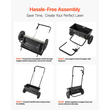 Walk-Behind Push Broadcast Spreader 50LBS 18 in Spreading Width for Fertilizer | VEVOR US