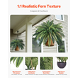 VEVOR Artificial Ferns, Natural Spread Diameter 37-41 Inch, Large Hanging Fake Boston Ferns, Sunlight Resistant Fake Plant Wall Decor with 80 Branches and Flowerpot, Faux Fern for Home Office Outdoor | VEVOR US