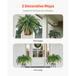 VEVOR Artificial Ferns, Natural Spread Diameter 37-41 Inch, Large Hanging Fake Boston Ferns, Sunlight Resistant Fake Plant Wall Decor with 80 Branches and Flowerpot, Faux Fern for Home Office Outdoor | VEVOR US