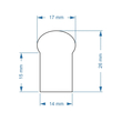 GloboStar® 999-0245 OVALE 120° Degree Neon Flex Epistar LED SMD 5050 1m 18W/m 60LED/m 1260lm/m 120° DC 230V Αδιάβροχη IP68 RGB Dimmable Μ100 x Π2.6 x Υ1.7cm