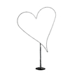GLOBOSTAR® XMAS-HEART Χριστουγεννιάτικο Διακοσμητικό Φωτιστικό LED 19,5W 780lm 360° AC 220-240V Αδιάβροχο IP65 Θερμό Λευκό 2700K  - Μαύρο & Διάφανο - M100 x Π25 x Υ157cm - 2 Χρόνια Εγγύηση