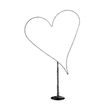 GLOBOSTAR® XMAS-HEART Χριστουγεννιάτικο Διακοσμητικό Φωτιστικό LED 19,5W 780lm 360° AC 220-240V Αδιάβροχο IP65 Θερμό Λευκό 2700K  - Μαύρο & Διάφανο - M100 x Π25 x Υ157cm - 2 Χρόνια Εγγύηση