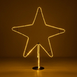 GLOBOSTAR® XMAS-STAR-BIG Χριστουγεννιάτικο Διακοσμητικό Φωτιστικό LED 19,5W 780lm 360° AC 220-240V Αδιάβροχο IP65 Θερμό Λευκό 2700K - Μαύρο & Διάφανο - M114 x Π25 x Υ132cm - 2 Χρόνια Εγγύηση