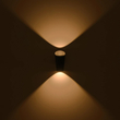 GLOBOSTAR® GANETTI 60671 Μοντέρνο Φωτιστικό Τοίχου - Απλίκα LED 10W 1250lm 60° AC 220-240V Αδιάβροχο IP65 Θερμό Λευκό 2700K - Bridgelux COB Chip & TÜV SÜD Driver - Μαύρο Ματ - Μ9.5 x Π11 x Υ19cm - 5 Χρόνια Εγγύηση