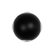 GLOBOSTAR® VEGA 60673 Μοντέρνο Φωτιστικό Τοίχου - Απλίκα LED 12W 1500lm 30° AC 220-240V Αδιάβροχο IP65 Θερμό Λευκό 2700K - Bridgelux COB Chip & TÜV SÜD Driver - Μαύρο Ματ - Μ10 x Π7.5 x Υ10cm - 5 Χρόνια Εγγύηση