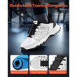 Παπούτσια VEVOR Cross Training W Πλάτος W Αθλητικά παπούτσια Ηνωμένου Βασιλείου μέγεθος 8 με φαρδιά δάχτυλα, λευκά