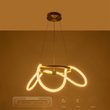 kelvo® GLOW 61658 Μοντέρνο Κρεμαστό Φωτιστικό Οροφής LED 36W 3600lm 360° AC 220-240V IP20 Ρυθμιζόμενο Λευκό CCT με Χειριστήριο από 2700K έως 6000K Dimmable - Lumileds SMD Chip - Χρυσό Πλατίνα & Λευκό Νήμα - Μ60 x Π60 x Υ45cm - 3 Χρόνια Εγγύηση