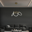 kelvo® GLOW 61658 Μοντέρνο Κρεμαστό Φωτιστικό Οροφής LED 36W 3600lm 360° AC 220-240V IP20 Ρυθμιζόμενο Λευκό CCT με Χειριστήριο από 2700K έως 6000K Dimmable - Lumileds SMD Chip - Χρυσό Πλατίνα & Λευκό Νήμα - Μ60 x Π60 x Υ45cm - 3 Χρόνια Εγγύηση
