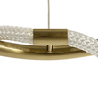 kelvo® GLOW 61658 Μοντέρνο Κρεμαστό Φωτιστικό Οροφής LED 36W 3600lm 360° AC 220-240V IP20 Ρυθμιζόμενο Λευκό CCT με Χειριστήριο από 2700K έως 6000K Dimmable - Lumileds SMD Chip - Χρυσό Πλατίνα & Λευκό Νήμα - Μ60 x Π60 x Υ45cm - 3 Χρόνια Εγγύηση