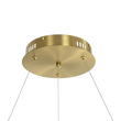 kelvo® GLOW 61660 Μοντέρνο Κρεμαστό Φωτιστικό Οροφής LED 69W 6900lm 360° AC 220-240V IP20 Ρυθμιζόμενο Λευκό CCT με Χειριστήριο από 2700K έως 6000K Dimmable - Lumileds SMD Chip - Χρυσό Πλατίνα & Λευκό Νήμα - Μ100 x Π100 x Υ70cm - 3 Χρόνια Εγγύηση
