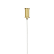 kelvo® GLOW 61662 Μοντέρνο Κρεμαστό Φωτιστικό Οροφής LED 34W 3400lm 360° AC 220-240V IP20 Ρυθμιζόμενο Λευκό CCT με Χειριστήριο από 2700K έως 6000K Dimmable - Lumileds SMD Chip - Χρυσό Πλατίνα & Λευκό Νήμα - Μ120 x Π35 x Υ50cm - 3 Χρόνια Εγγύηση