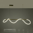 kelvo® GLOW 61662 Μοντέρνο Κρεμαστό Φωτιστικό Οροφής LED 34W 3400lm 360° AC 220-240V IP20 Ρυθμιζόμενο Λευκό CCT με Χειριστήριο από 2700K έως 6000K Dimmable - Lumileds SMD Chip - Χρυσό Πλατίνα & Λευκό Νήμα - Μ120 x Π35 x Υ50cm - 3 Χρόνια Εγγύηση