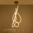 kelvo® GLOW 61671 Μοντέρνο Φωτιστικό Οροφής LED 85W 8500lm 360° AC 220-240V IP20 Ρυθμιζόμενο Λευκό CCT με Χειριστήριο από 2700K έως 6000K Dimmable - Lumileds SMD Chip - Χρυσό Πλατίνα & Λευκό Νήμα - Μ100 x Π100 x Υ140cm - 3 Χρόνια Εγγύηση