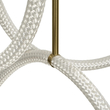 kelvo® GLOW 61671 Μοντέρνο Φωτιστικό Οροφής LED 85W 8500lm 360° AC 220-240V IP20 Ρυθμιζόμενο Λευκό CCT με Χειριστήριο από 2700K έως 6000K Dimmable - Lumileds SMD Chip - Χρυσό Πλατίνα & Λευκό Νήμα - Μ100 x Π100 x Υ140cm - 3 Χρόνια Εγγύηση