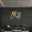 kelvo® GLOW 61659 Μοντέρνο Κρεμαστό Φωτιστικό Οροφής LED 58W 5800lm 360° AC 220-240V IP20 Ρυθμιζόμενο Λευκό CCT με Χειριστήριο από 2700K έως 6000K Dimmable - Lumileds SMD Chip - Χρυσό Πλατίνα & Λευκό Νήμα - Μ80 x Π80 x Υ60cm - 3 Χρόνια Εγγύηση