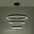GLOBOSTAR® VENOM TRIO 61188-DECO Μοντέρνο Κρεμαστό Φωτιστικό Οροφής LED 120W 14158lm 120° AC 220-240V IP20 Ρυθμιζόμενο Λευκό CCT με Χειριστήριο από 2700K έως 6000K Dimmable - Lumileds SMD Chip - Μαύρο Ματ - Μ80 x Π80 x Υ60cm - 3 Χρόνια Εγγύηση