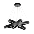 GLOBOSTAR® VENOM TRIO 61188-DECO Μοντέρνο Κρεμαστό Φωτιστικό Οροφής LED 120W 14158lm 120° AC 220-240V IP20 Ρυθμιζόμενο Λευκό CCT με Χειριστήριο από 2700K έως 6000K Dimmable - Lumileds SMD Chip - Μαύρο Ματ - Μ80 x Π80 x Υ60cm - 3 Χρόνια Εγγύηση