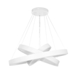 GLOBOSTAR® VENOM TRIO 61189-DECO Μοντέρνο Κρεμαστό Φωτιστικό Οροφής LED 120W 14158lm 120° AC 220-240V IP20 Ρυθμιζόμενο Λευκό CCT με Χειριστήριο από 2700K έως 6000K Dimmable - Lumileds SMD Chip - Λευκό Ματ - Μ80 x Π80 x Υ60cm - 3 Χρόνια Εγγύηση