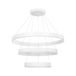 GLOBOSTAR® VENOM TRIO 61189-DECO Μοντέρνο Κρεμαστό Φωτιστικό Οροφής LED 120W 14158lm 120° AC 220-240V IP20 Ρυθμιζόμενο Λευκό CCT με Χειριστήριο από 2700K έως 6000K Dimmable - Lumileds SMD Chip - Λευκό Ματ - Μ80 x Π80 x Υ60cm - 3 Χρόνια Εγγύηση