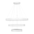 GLOBOSTAR® VENOM TRIO 61189-DECO Μοντέρνο Κρεμαστό Φωτιστικό Οροφής LED 120W 14158lm 120° AC 220-240V IP20 Ρυθμιζόμενο Λευκό CCT με Χειριστήριο από 2700K έως 6000K Dimmable - Lumileds SMD Chip - Λευκό Ματ - Μ80 x Π80 x Υ60cm - 3 Χρόνια Εγγύηση