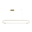 kelvo® GLOW 61664 Μοντέρνο Κρεμαστό Φωτιστικό Οροφής LED 15W 1500lm 360° AC 220-240V IP20 Ρυθμιζόμενο Λευκό CCT με Χειριστήριο από 2700K έως 6000K Dimmable - Lumileds SMD Chip - Χρυσό Πλατίνα & Λευκό Νήμα - Μ120 x Π3 x Υ25cm - 3 Χρόνια Εγγύηση