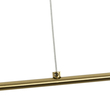 kelvo® GLOW 61665 Μοντέρνο Κρεμαστό Φωτιστικό Οροφής LED 28W 2800lm 360° AC 220-240V IP20 Ρυθμιζόμενο Λευκό CCT με Χειριστήριο από 2700K έως 6000K Dimmable - Lumileds SMD Chip - Χρυσό Πλατίνα & Λευκό Νήμα - Μ160 x Π3 x Υ25cm - 3 Χρόνια Εγγύηση