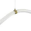 kelvo® GLOW 61669 Μοντέρνο Κρεμαστό Φωτιστικό Οροφής LED 105W 10500lm 360° AC 220-240V IP20 Ρυθμιζόμενο Λευκό CCT με Χειριστήριο από 2700K έως 6000K Dimmable - Lumileds SMD Chip - Χρυσό Πλατίνα & Λευκό Νήμα - Μ300 x Π300 x Υ120cm - 3 Χρόνια Εγγύηση