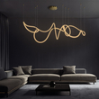 kelvo® GLOW 61669 Μοντέρνο Κρεμαστό Φωτιστικό Οροφής LED 105W 10500lm 360° AC 220-240V IP20 Ρυθμιζόμενο Λευκό CCT με Χειριστήριο από 2700K έως 6000K Dimmable - Lumileds SMD Chip - Χρυσό Πλατίνα & Λευκό Νήμα - Μ300 x Π300 x Υ120cm - 3 Χρόνια Εγγύηση