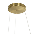GLOBOSTAR® DEXTER 60920 Μοντέρνο Κρεμαστό Φωτιστικό Οροφής LED 120W 13440lm 300° AC 220-240V IP20 Ρυθμιζόμενο Λευκό CCT με Χειριστήριο από 2700K έως 6000K Dimmable - Lumileds SMD Chip - Χρυσό Βούρτσας - Μ103 x Π103 x Υ30cm - 3 Χρόνια Εγγύηση