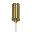 kelvo® GLOW 61666 Μοντέρνο Κρεμαστό Φωτιστικό Οροφής LED 27W 2700lm 360° AC 220-240V IP20 Ρυθμιζόμενο Λευκό CCT με Χειριστήριο από 2700K έως 6000K Dimmable - Lumileds SMD Chip - Χρυσό Πλατίνα & Λευκό Νήμα - Μ80 x Π3 x Υ80cm - 3 Χρόνια Εγγύηση