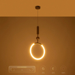 kelvo® GLOW 61678 Μοντέρνο Κρεμαστό Φωτιστικό Οροφής LED 18W 1800lm 360° AC 220-240V IP20 Ρυθμιζόμενο Λευκό CCT με On/Off 2700K/4500K/6000K - Lumileds SMD Chip - Χρυσό Πλατίνα & Λευκό Νήμα - Μ30 x Π30 x Υ65cm - 3 Χρόνια Εγγύηση