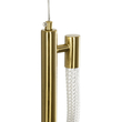 kelvo® GLOW 61681 Μοντέρνο Κρεμαστό Φωτιστικό Οροφής LED 24W 2400lm 360° AC 220-240V IP20 Ρυθμιζόμενο Λευκό CCT με On/Off 2700K/4500K/6000K - Lumileds SMD Chip - Χρυσό Πλατίνα & Λευκό Νήμα - Μ30 x Π30 x Υ70cm - 3 Χρόνια Εγγύηση