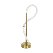 kelvo® GLOW 61685 Μοντέρνο Επιτραπέζιο Φωτιστικό Πορτατίφ LED 18W 1800lm 360° AC 220-240V IP20 Ρυθμιζόμενο Λευκό CCT με Αφή 2700K/4500K/6000K Dimmable - Lumileds SMD Chip - Χρυσό Πλατίνα & Λευκό Νήμα - Μ30 x Π30 x Υ60cm - 3 Χρόνια Εγγύηση