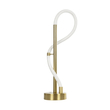 kelvo® GLOW 61685 Μοντέρνο Επιτραπέζιο Φωτιστικό Πορτατίφ LED 18W 1800lm 360° AC 220-240V IP20 Ρυθμιζόμενο Λευκό CCT με Αφή 2700K/4500K/6000K Dimmable - Lumileds SMD Chip - Χρυσό Πλατίνα & Λευκό Νήμα - Μ30 x Π30 x Υ60cm - 3 Χρόνια Εγγύηση