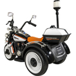 Παιδικό ηλεκτροκίνητο τρίκυκλο scooter με φάρο - BJQ-6388 - 701114 - White/Orange