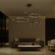 kelvo® VENOM 61191 Μοντέρνο Κρεμαστό Φωτιστικό Οροφής LED 150W 17659lm 120° AC 220-240V IP20 Ρυθμιζόμενο Λευκό CCT με Χειριστήριο από 2700K έως 6000K Dimmable - Lumileds SMD Chip - Μαύρο Ματ - Μ150 x Π90 x Υ60cm - 3 Χρόνια Εγγύηση