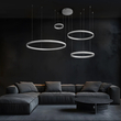 kelvo® VENOM 61192 Μοντέρνο Κρεμαστό Φωτιστικό Οροφής LED 150W 17659lm 120° AC 220-240V IP20 Ρυθμιζόμενο Λευκό CCT με Χειριστήριο από 2700K έως 6000K Dimmable - Lumileds SMD Chip - Λευκό Ματ - Μ150 x Π90 x Υ60cm - 3 Χρόνια Εγγύηση