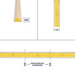 GLOBOSTAR® BEE 70355 Ταινία LED 9W/m 990lm/m 120° DC 24V IP20 384 x COB Chip/m Ψυχρό Λευκό 6000K Dimmable - Μ500 x Π0.5 x Υ0.2cm - Ρολό 5 Μέτρων - 5 Χρόνια Εγγύηση