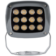 GLOBOSTAR® FLOOD-XENA 90121 Προβολέας Σποτ Wall Washer LED 12W 1320lm 10° AC 220-240V Αδιάβροχο IP65 Θερμό Λευκό 2700K - Γκρι Ανθρακί - Μ13.5 x Π11 x Υ15cm - 3 Χρόνια Εγγύηση