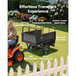 Τρέιλερ VEVOR Garden Utility, 17 κυβικά πόδια και χωρητικότητα 272 κιλών, Τρέιλερ μεταφοράς ATV και UTV, Χαλύβδινο καρότσι ρυμούλκησης με ελαστικά 16", Χειροκίνητο τράβηγμα ή ποδοκίνητο ποδοκίνητο, Ρυμουλκούμενα βαρέως τύπου για χλοοκοπτικό τρακτέρ