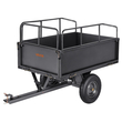 Τρέιλερ VEVOR Garden Utility, 17 κυβικά πόδια και χωρητικότητα 272 κιλών, Τρέιλερ μεταφοράς ATV και UTV, Χαλύβδινο καρότσι ρυμούλκησης με ελαστικά 16", Χειροκίνητο τράβηγμα ή ποδοκίνητο ποδοκίνητο, Ρυμουλκούμενα βαρέως τύπου για χλοοκοπτικό τρακτέρ