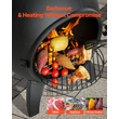 VEVOR Chiminea, Εξωτερική Ξύλινη Εστία 18 ιντσών, Σφαιρικό Τζάκι για Μπάρμπεκιου & Ζέσταμα, Εξωτερική Ξύλινη Εστία με Πλέγμα Σχάρας, Επένδυση Καμινάδας & Αντισκωριακό Καπάκι Καμινάδας, για Αίθριο, Κήπο, Αυλή