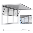 Παράθυρο VEVOR Concession 152x92 cm, Παράθυρο σέρβις από κράμα αλουμινίου για φορτηγό τροφίμων, Παράθυρο σερβιρίσματος με βάση έως 85 μοίρες με 6 συρόμενα παράθυρα, πόρτα τέντας και γάντζο έλξης, για ρυμουλκούμενα παραχώρησης