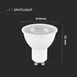 V-TAC - Φωτιστικό LED Chip CREE GU10 7,5W 110° Κάλυψη Ματ 6500K