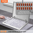 Παγοθήκη VEVOR Drop-in, 28"Μ x 16"Π x 17"Υ, Ψυγείο πάγου από ανοξείδωτο ατσάλι, Επαγγελματικός κάδος πάγου με αρθρωτό κάλυμμα, Μπάρα πάγου κουζίνας εξωτερικού χώρου 40 λίτρων, Συμπεριλαμβάνεται σωλήνας αποστράγγισης και τάπα αποστράγγισης, για κρύο κρασί και μπύρα