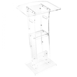 Βάση VEVOR Podium, Ακρυλικό Αναλόγιο 1100 mm, Φορητό Γραφείο Φορητού Υπολογιστή με Ευρεία Επιφάνεια Ανάγνωσης και Ράφι Αποθήκευσης, Στοπ Βιβλίων, Επιδαπέδια, για Τάξη, Γάμο, Συνέδριο, Διαλέξεις και Συναυλίες