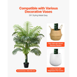 Τεχνητός φοίνικας Areca VEVOR 1524 mm, Τροπικά φυτά ψεύτικου φοίνικα με ψηλή λευκή γλάστρα, Φυτό μεταξιού δαπέδου σε γλάστρα, Μεγάλα δέντρα για διακόσμηση σπιτιού, γραφείου, σαλονιού, θέρμανση σπιτιού, εσωτερική και εξωτερική