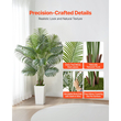 Τεχνητός φοίνικας Areca VEVOR 1829 mm, Τροπικά φυτά ψεύτικου φοίνικα με ψηλή λευκή γλάστρα, Φυτό μεταξιού ψεύτικου δαπέδου σε γλάστρα, Μεγάλα δέντρα για διακόσμηση σπιτιού, γραφείου, σαλονιού, θέρμανση σπιτιού, εσωτερική και εξωτερική
