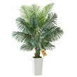 Τεχνητός φοίνικας Areca VEVOR 1829 mm, Τροπικά φυτά ψεύτικου φοίνικα με ψηλή λευκή γλάστρα, Φυτό μεταξιού ψεύτικου δαπέδου σε γλάστρα, Μεγάλα δέντρα για διακόσμηση σπιτιού, γραφείου, σαλονιού, θέρμανση σπιτιού, εσωτερική και εξωτερική
