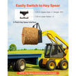 Πλαίσιο πιρουνιού παλέτας VEVOR Skid Steer, Ονομαστική χωρητικότητα 1814 kg, Προσαρτήματα πλαισίου πιρουνιού παλέτας 115 cm με δέκτη ρυμούλκησης 50,8 mm και μανίκια λόγχης, Κατάλληλο για φορτωτές τρακτέρ γρήγορης σύνδεσης, Μόνο πλαίσιο